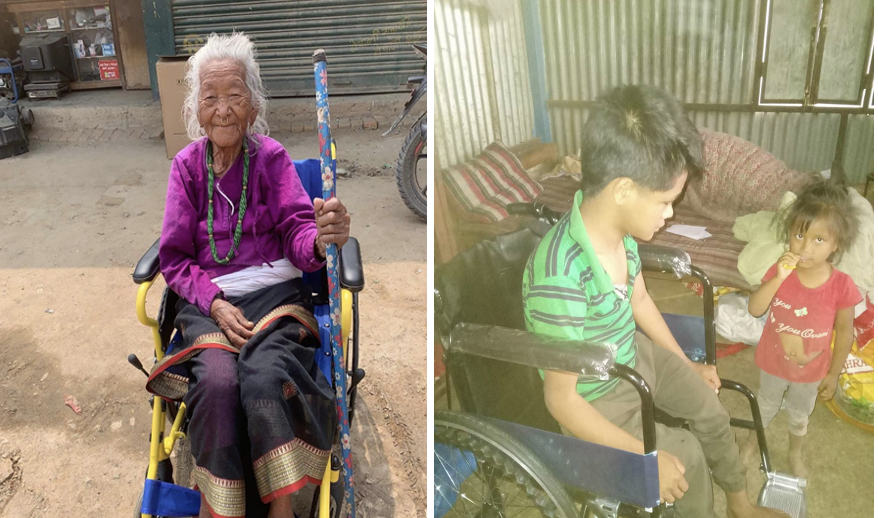 Wheel Chair distribution in Panchkhal Municipality areas